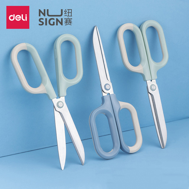 Deli Cute Office Scissors Stainless Steel Tijeras Labor-saving Multipurpose  Tesoura for School Student Home Stationery